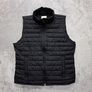 Gap Vest Mens XL Black Puffer Quilted Insulated Lined Pockets ColdControl